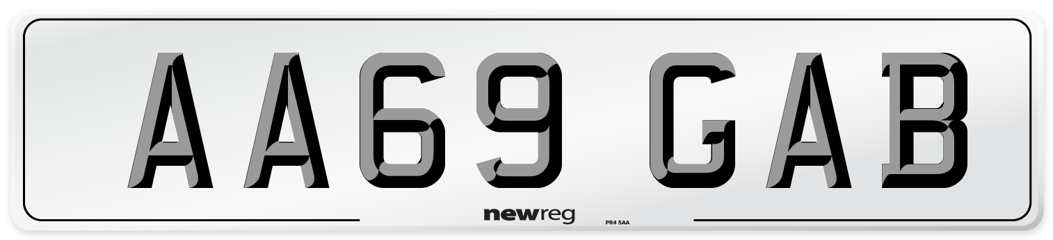 AA69 GAB Number Plate from New Reg